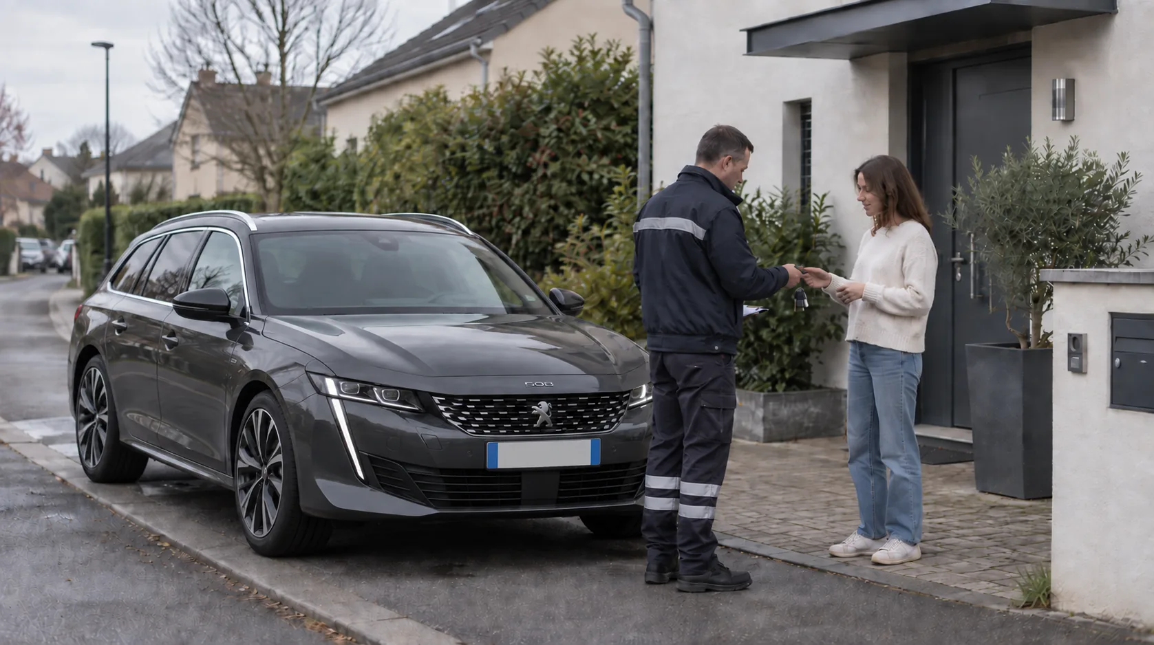 Restitution d’un véhicule au domicile d’une cliente Auto Prestige